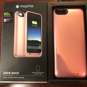 Rose gold Mophie (juice pack)